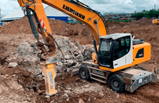 Гидромолот Epiroc MB 1200 на экскаваторе Liebherr A920